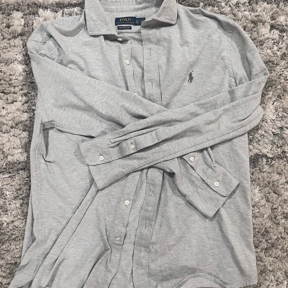 Ralph Lauren Men's Light Gray Casual Shirt